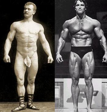 Eugen Sandow vs Schwarzenegger