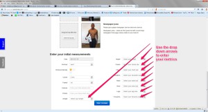 Step 4 Scroll down and use drop down arrows to enter metrics